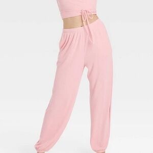 Colsie Cozy Ribbed Jogger Pant Pink size S